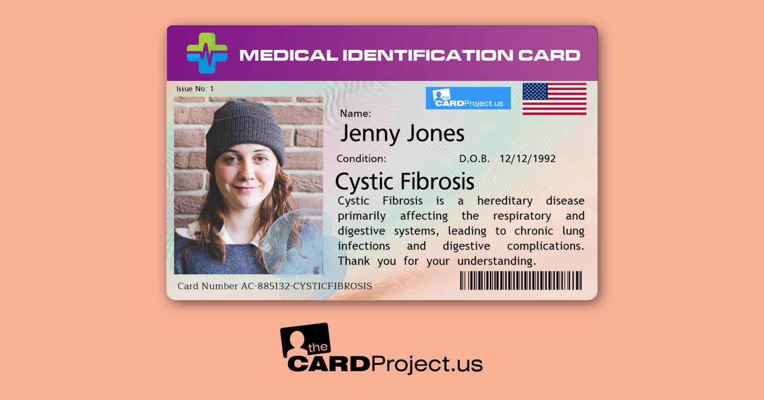 Cystic Fibrosis Premium Medical Card (FRONT)